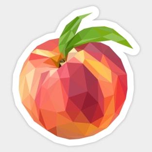 Peach Low Poly Art Sticker